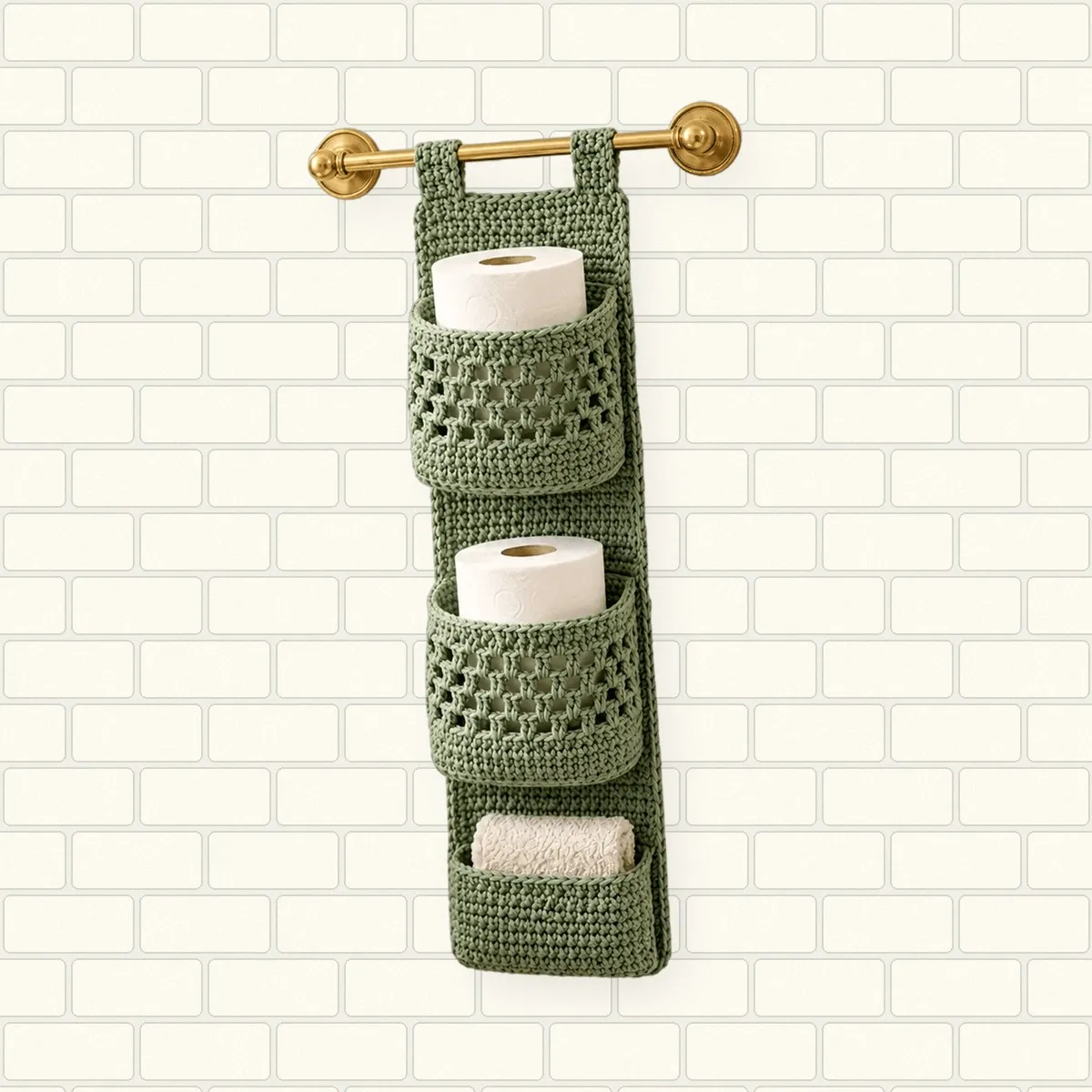 Crochet Hanging Bathroom Organizer – Free Wall Pocket Pattern – photo 7