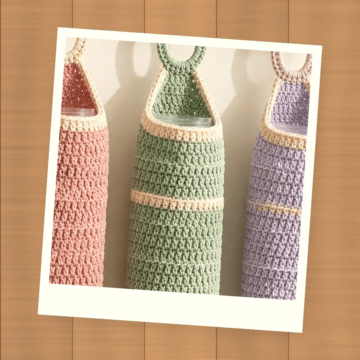 Easy Crochet Plastic Bag Holder – Free Pattern, Set of 3 – photo 6