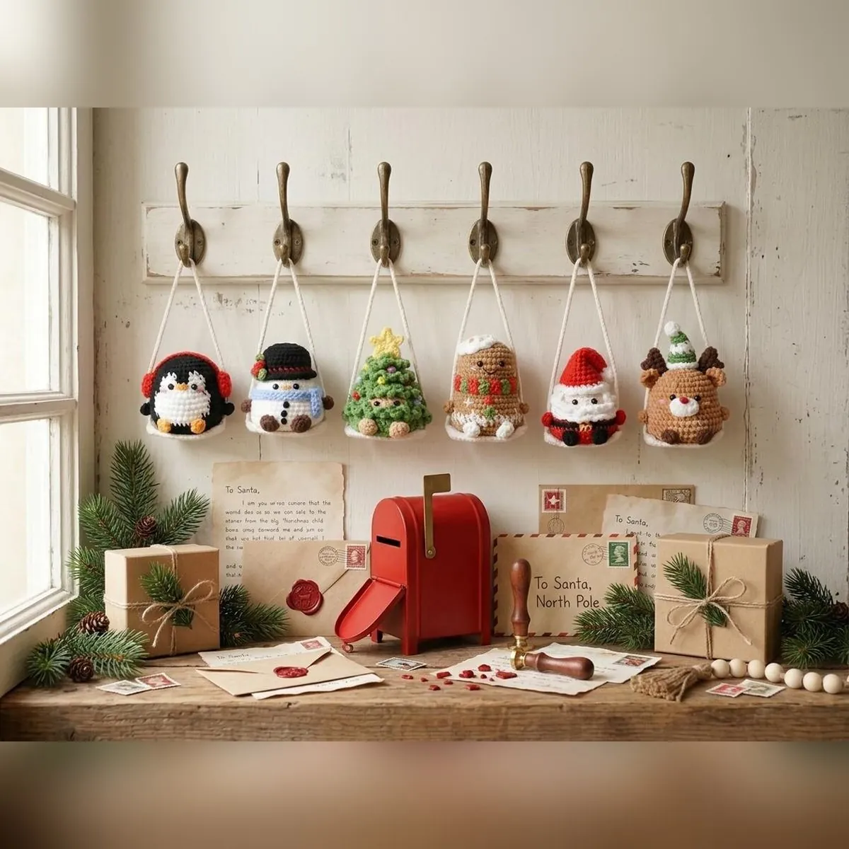 Christmas Crochet Car Charm Pattern – Rear View Mirror Hangers – photo 2