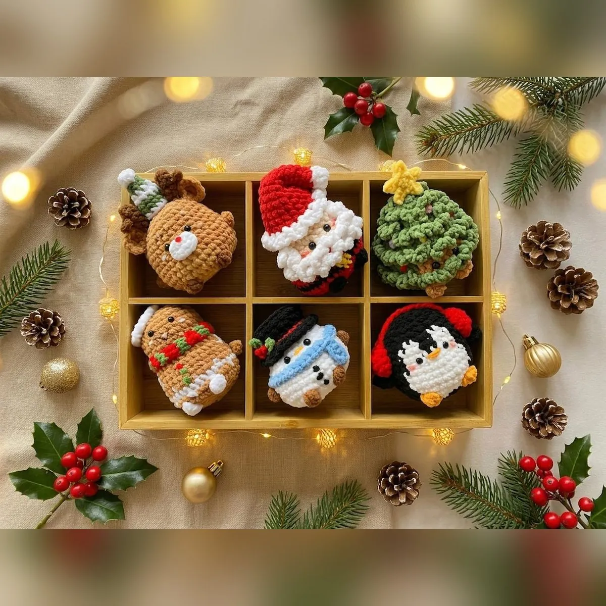 Christmas Crochet Car Charm Pattern – Rear View Mirror Hangers
