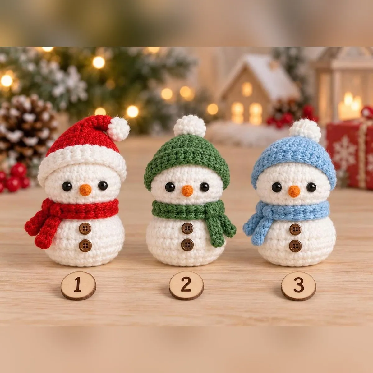 Mini Crochet Snowman Pattern – Amigurumi with 18 Hats – photo 4